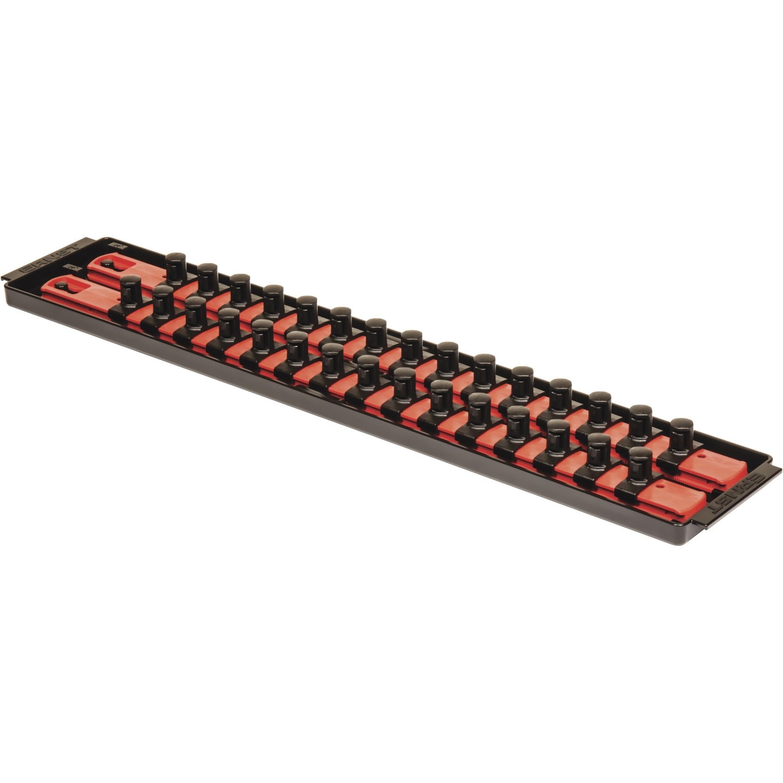 Ernst Manufacturing 18-Inch Socket Boss 2-Rail 1/2-Inch-Drive Socket Organize…