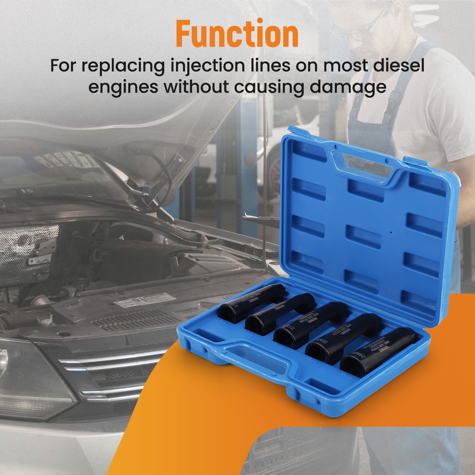 Socket Tool Set 17-24mm for Audi A1 A3 A4 A6 A8 Ford Power Stroke Engine 12090