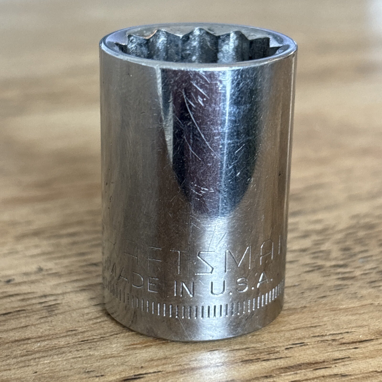 Craftsman USA 19mm Shallow Socket 1/2″ Drive 12 Point Inverted G2 44238 USA