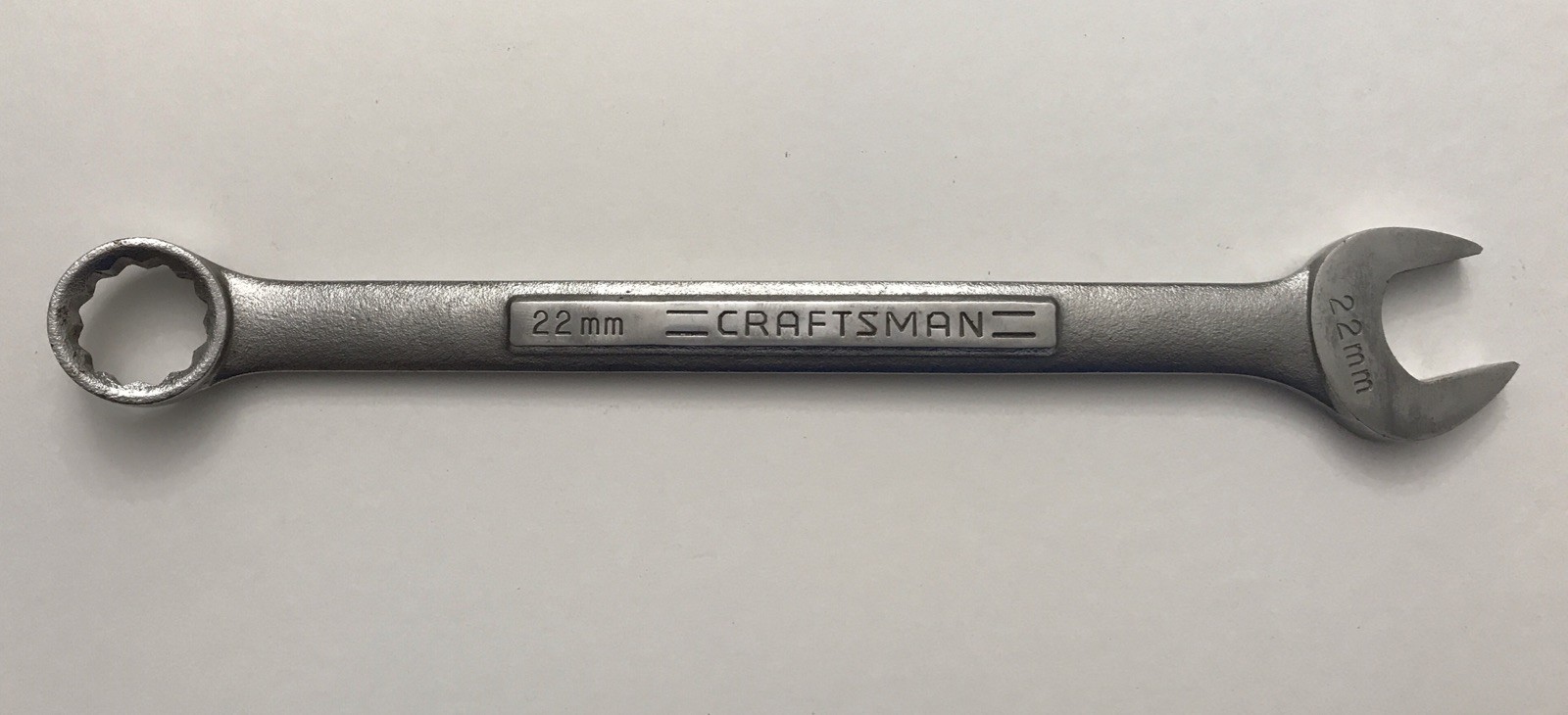 CRAFTSMAN 22mm Combination Wrench 12-Point Box Open End Chrome VA 42922