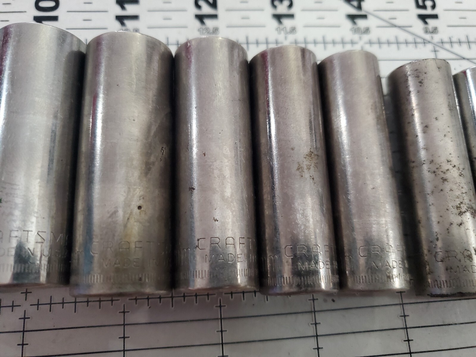 Craftsman USA 3/8″ Drive Deep Socket Set Metric 6 Point Tool MANY DUPLICATES