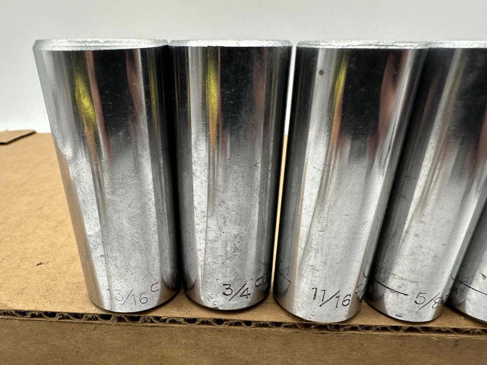 Craftsman Deep Socket Set SAE 3/8 Dr 12 Pt -EE- Series 13/16 Thru 3/8 7pca