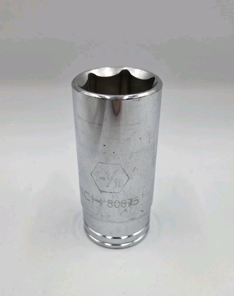 GEARWRENCH 1/2″ Drive 6 Pt. Deep Socket, 1-1/16″ – 80675 1-1/16 in