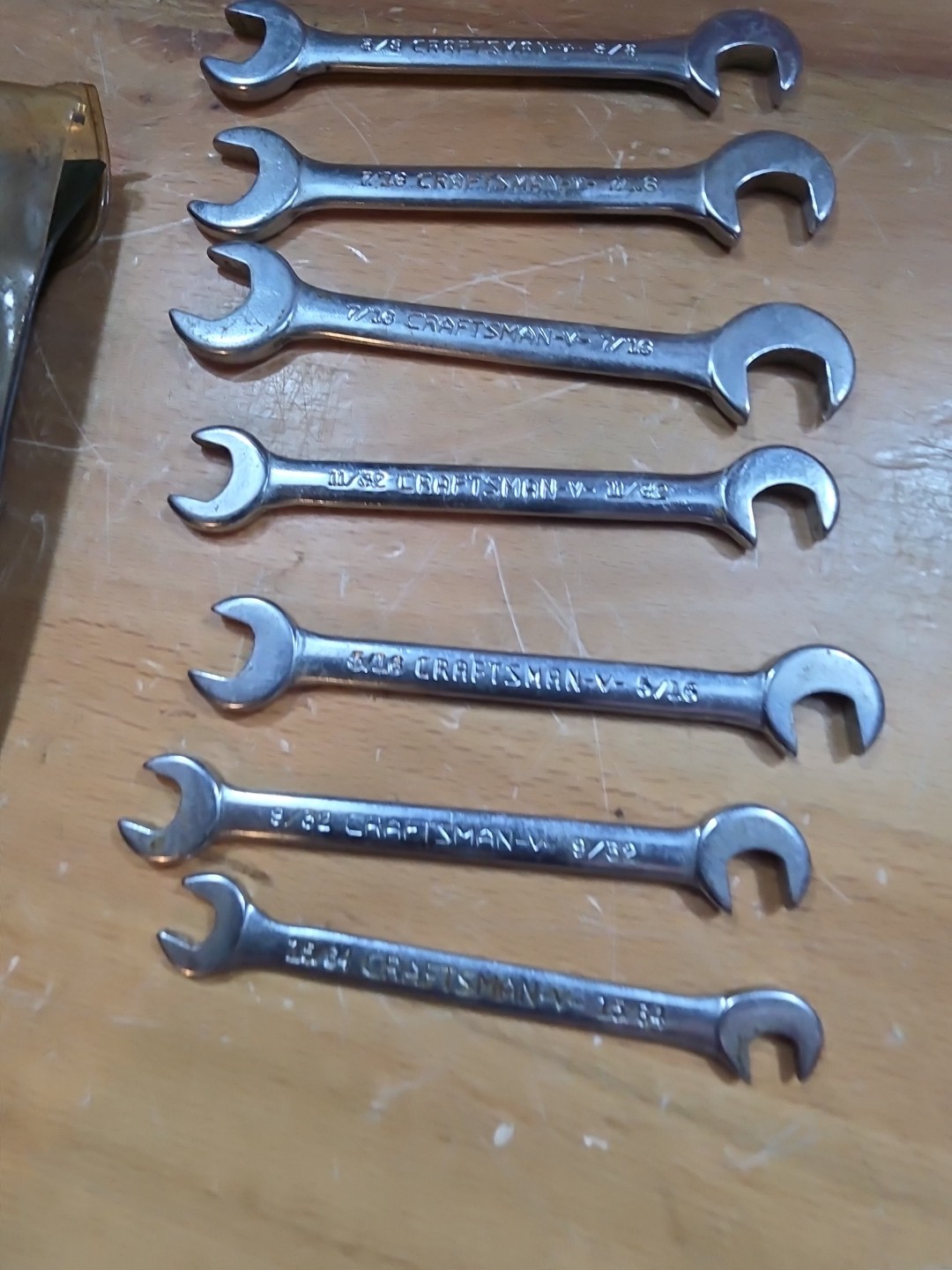 Sears Craftsman Tools USA 8 Piece Open-End 4 Way Offset Ignition Wrench Set 4306