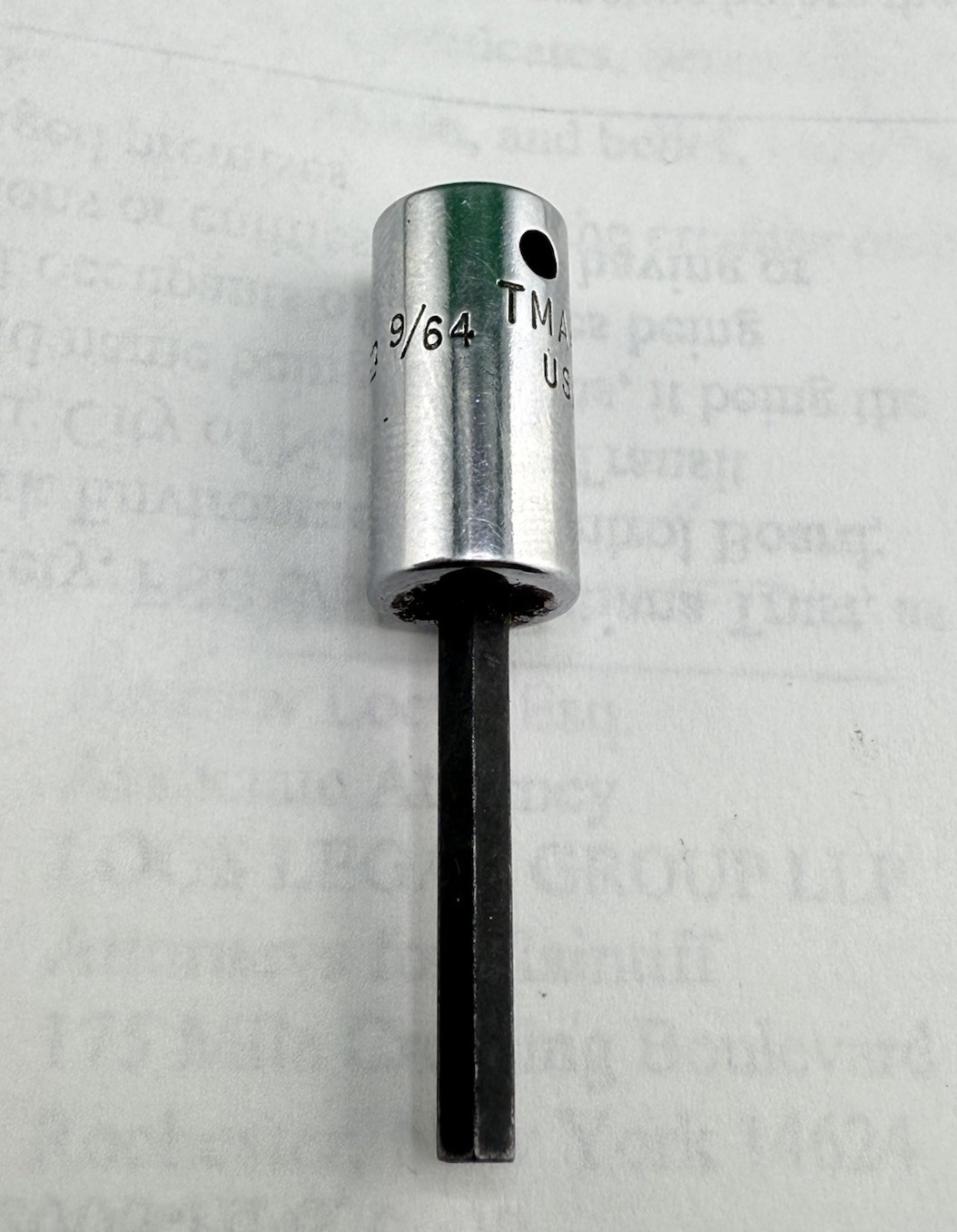 Snap-On Tools TMA4.5 9/64” Hex Bit Socket Driver 1/4” Inch Drive Snap On USA!!