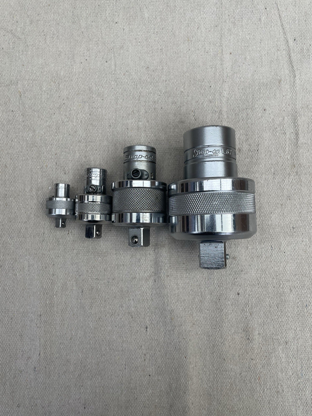Snap-On TM67A F77A S77 L672B Ratcheting Breaker Bar Adapter Set 1/4 3/8 1/2 3/4