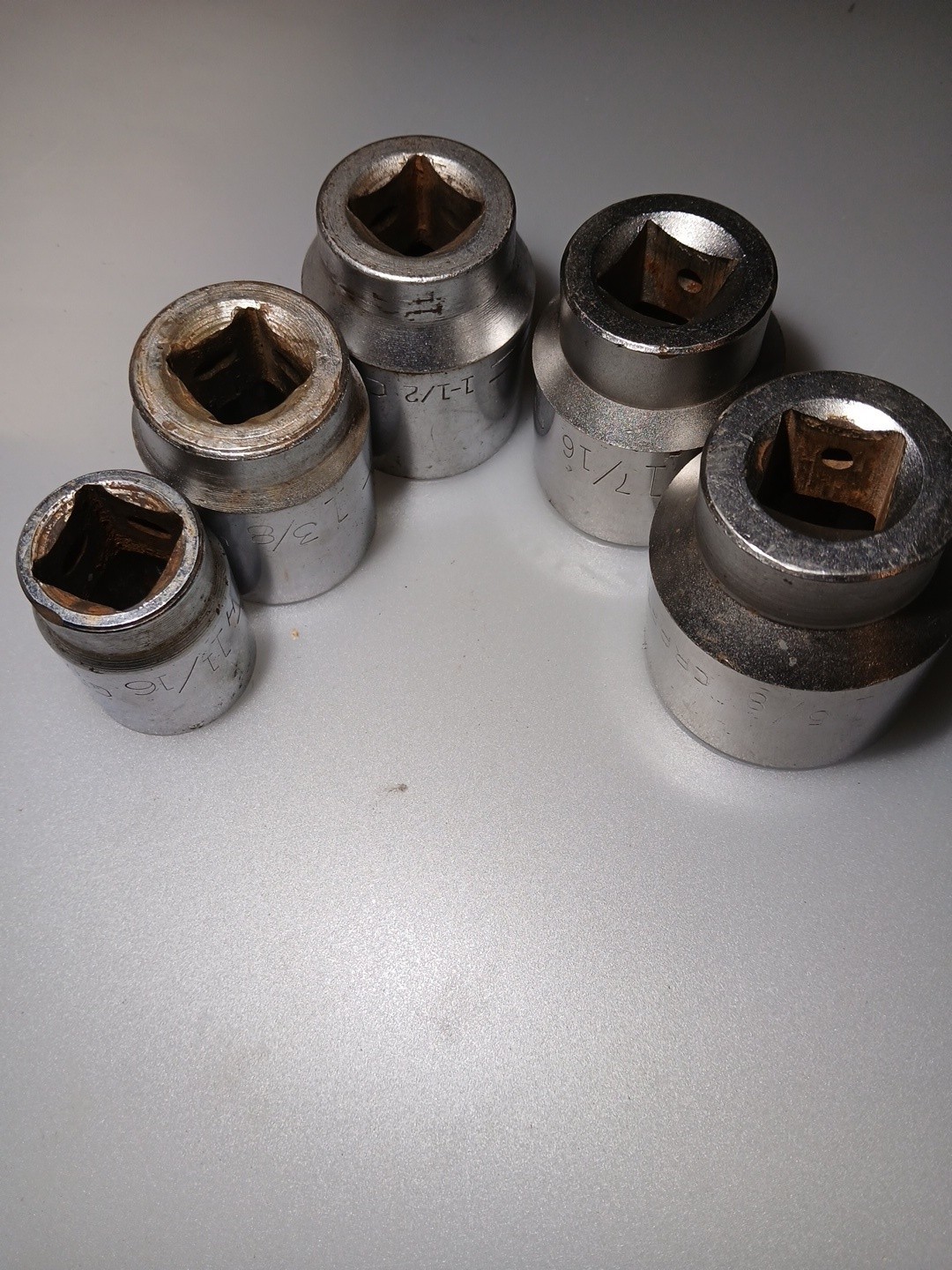 Craftsman 3/4 Dr Socket Lot Made In USA 12PT 1-1/16, 1-3/8, 1-7/16, 1-1/2, 1-5/8