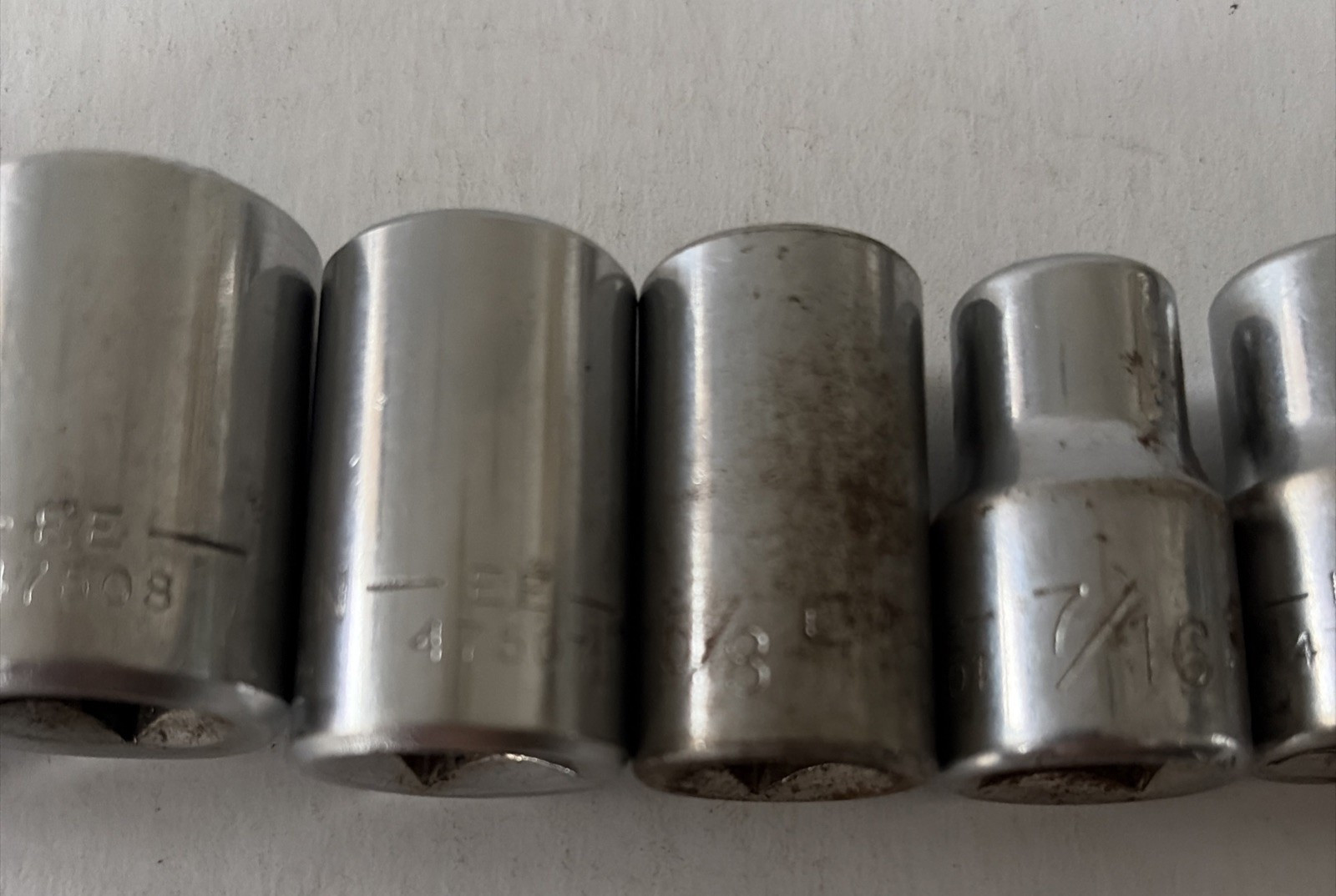 Craftsman 1/2″ Drive SAE 12 Pt Socket EE Series Lot Of 7 See Description