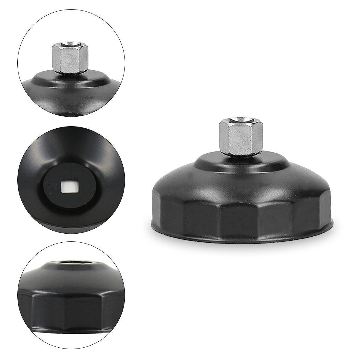 16Pcs Oil Filter Wrench Set Cup Type Removal Tool Socket Kit 1/2″ 3/8″ Adaptor
