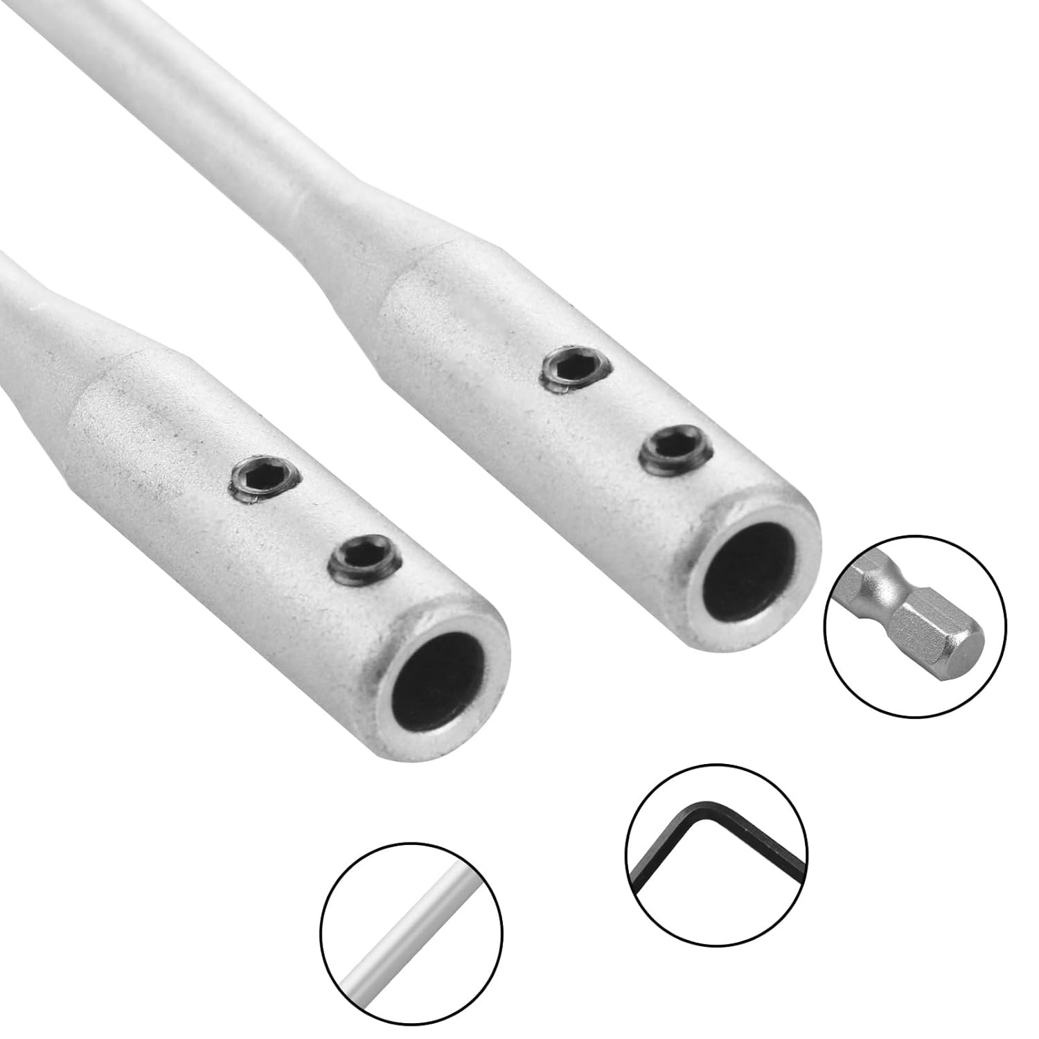 4 Pieces 1/4 Drill Bit Extension Set, High Carbon Steel Set,…
