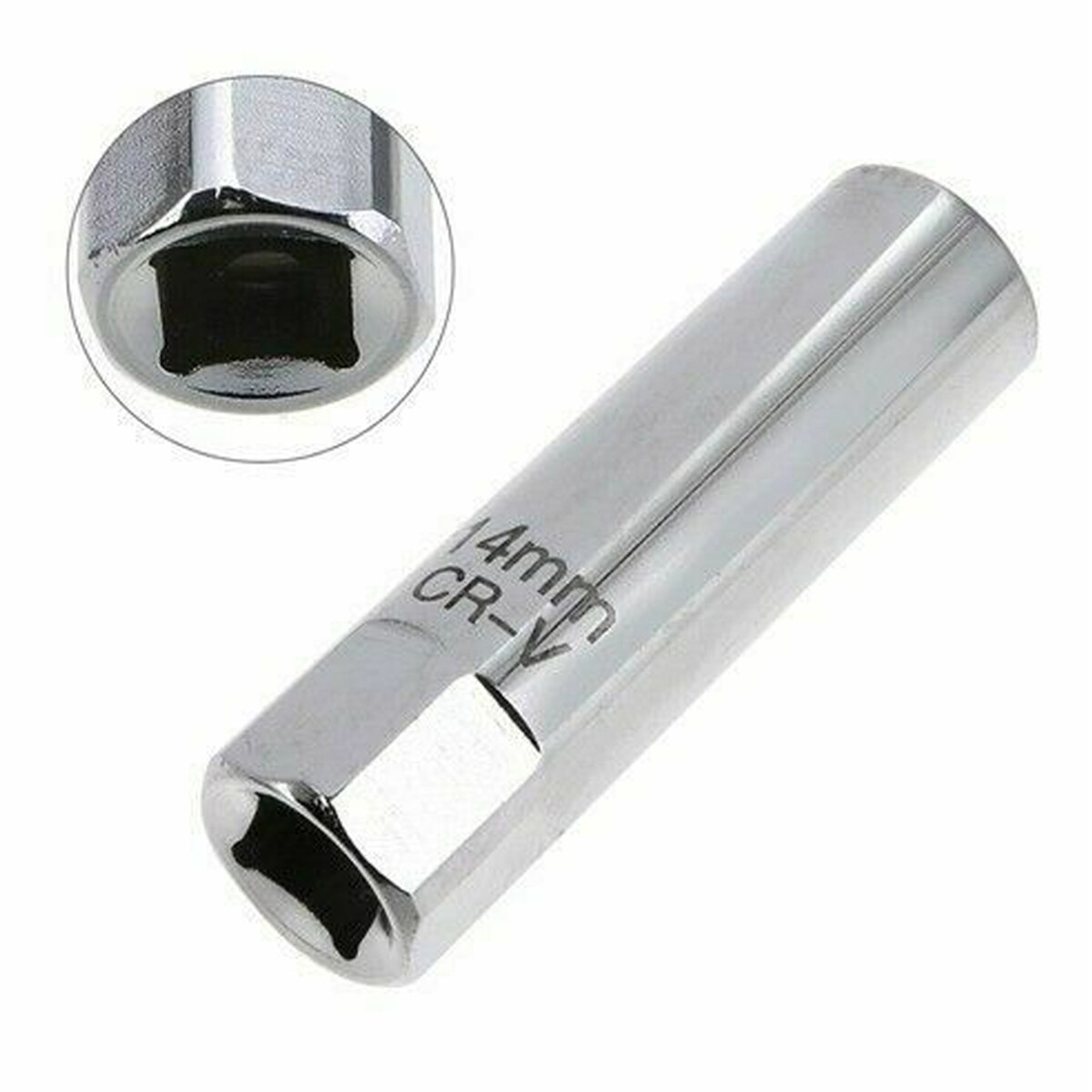 1PCS Spark Plug Socket Removal Tool Thin Wall 12 Points 14mm Magnetic 3/8″ Drive