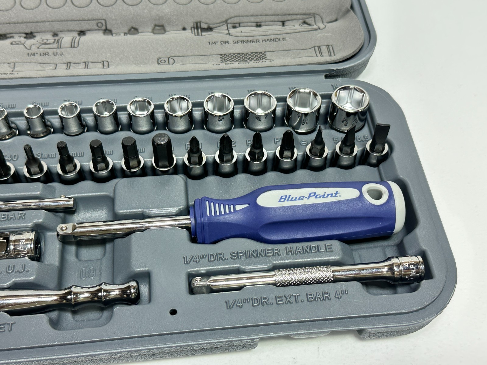 NEW Blue-Point Tools 38pc BLPATSCM38 Metric 1/4 Drive Socket Service Ratchet Set