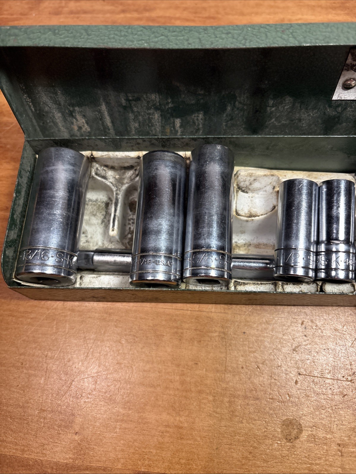 Vintage S-K Tools 3/8″ Drive Socket Set. plus Box. SAE SK USA