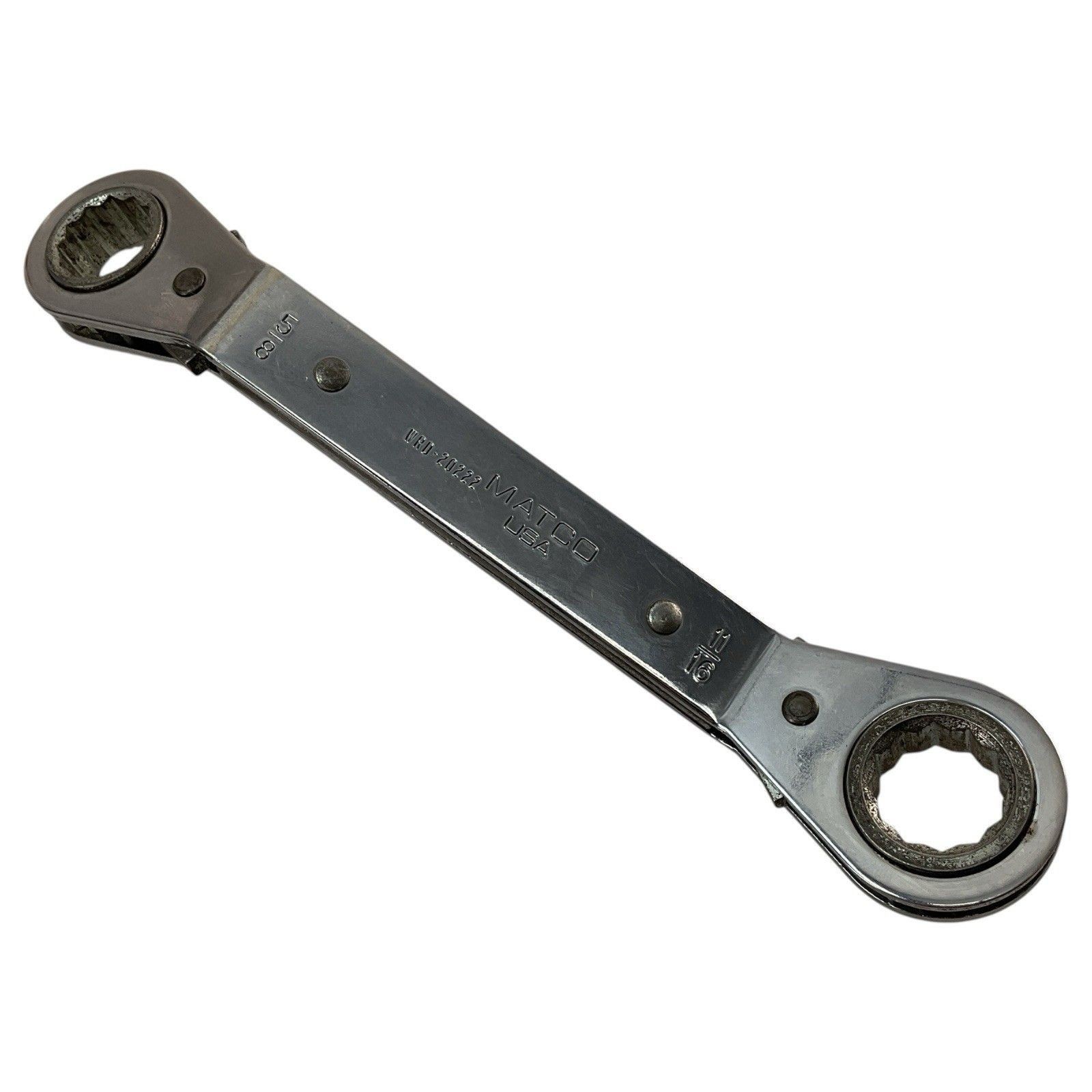 Matco WRD-20222 5/8″ x 11/16″ SAE Reversible Offset Ratcheting Wrench USA Used