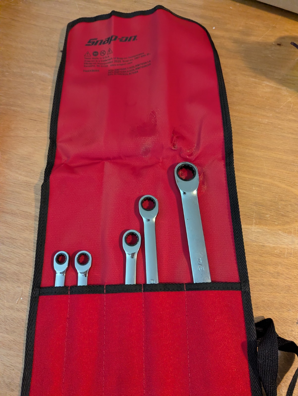 Snap On 5 pc 12-Point SAE Flank Drive® High-Performance Ratcheting Box Wrench…