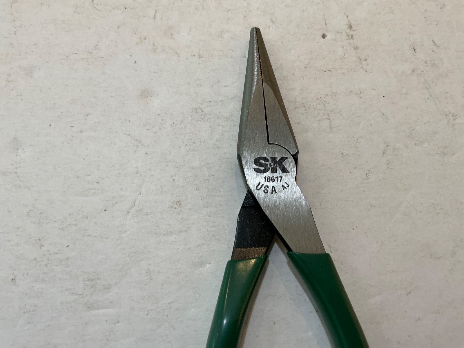 NOS S-K tools 6″ long nose pliers 16617 made in USA