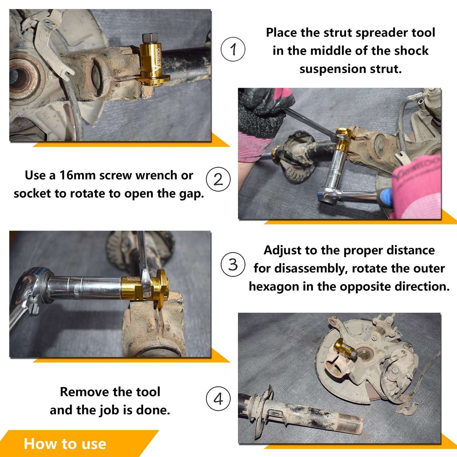 Yuesstloo Strut Spreader Tool Universal, – Universal