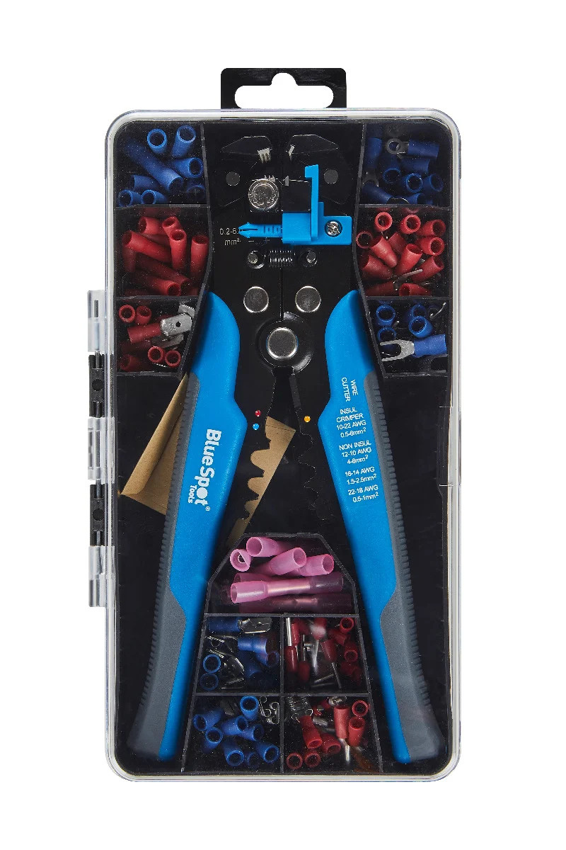 231pc Auto Crimper And Accessory Set Carbon Steel Zinc Alloy Head Fast Tpr 08806
