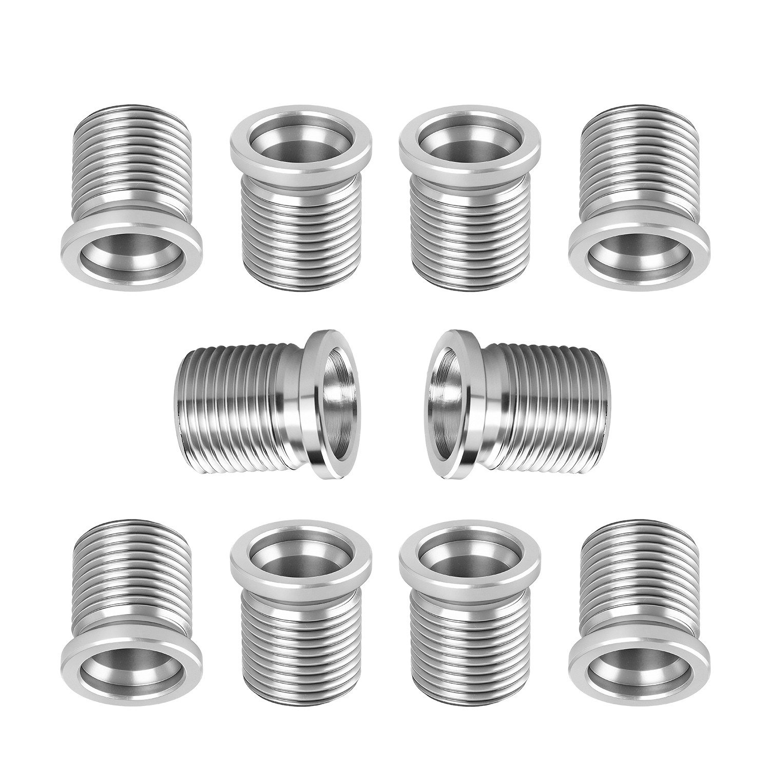 10x Spark Plug Port Insert for 96 97 98 99 2000 2001 2002 2003 Ford 4. 6L 5. 4L