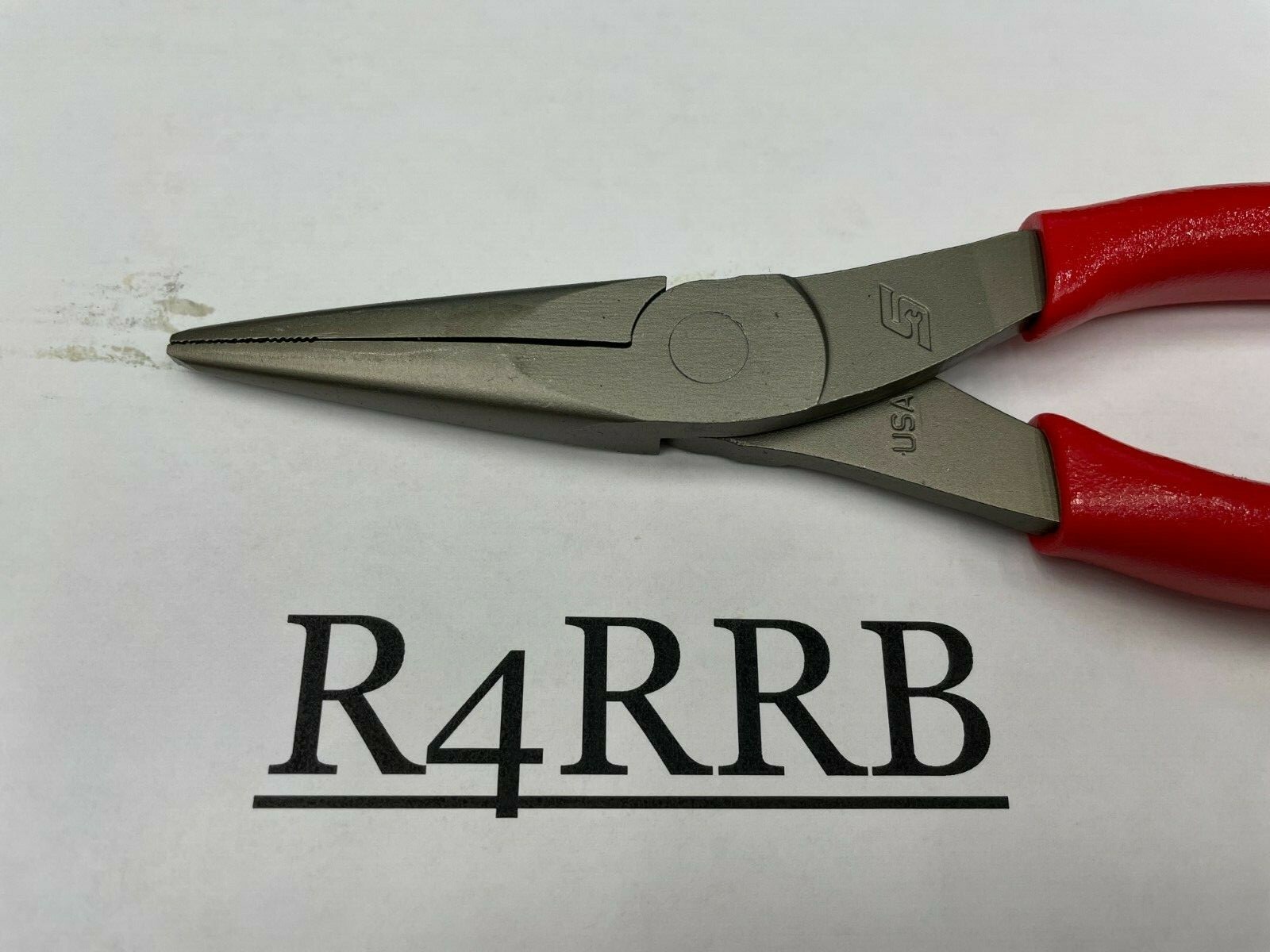 Snap-On Tools USA NEW RED Soft Grip 8″ Talon Grip Needle Nose Pliers 96ACF
