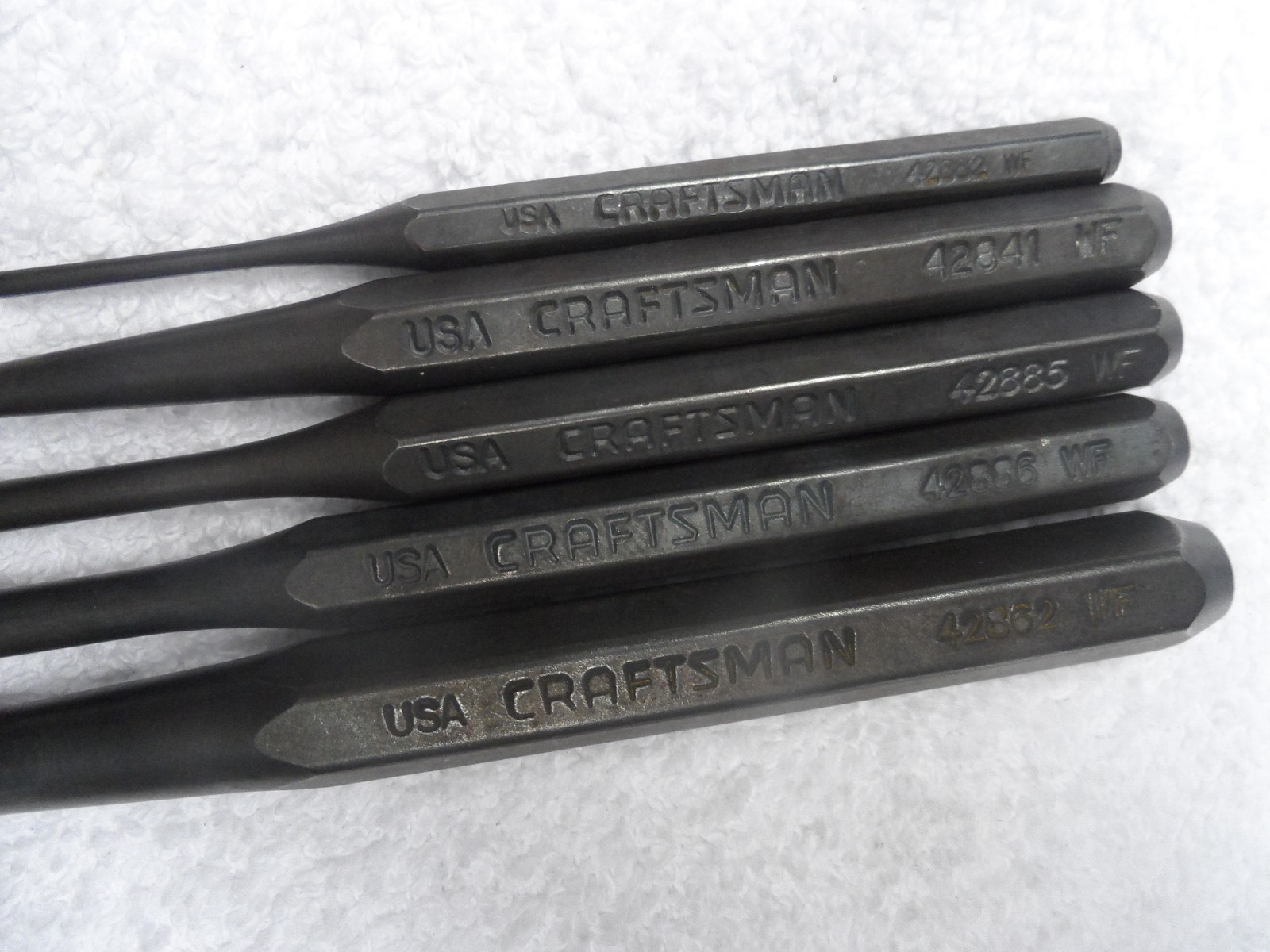 Craftsman Prick Center Pin Punch Set, made in USA – 5 pcs
