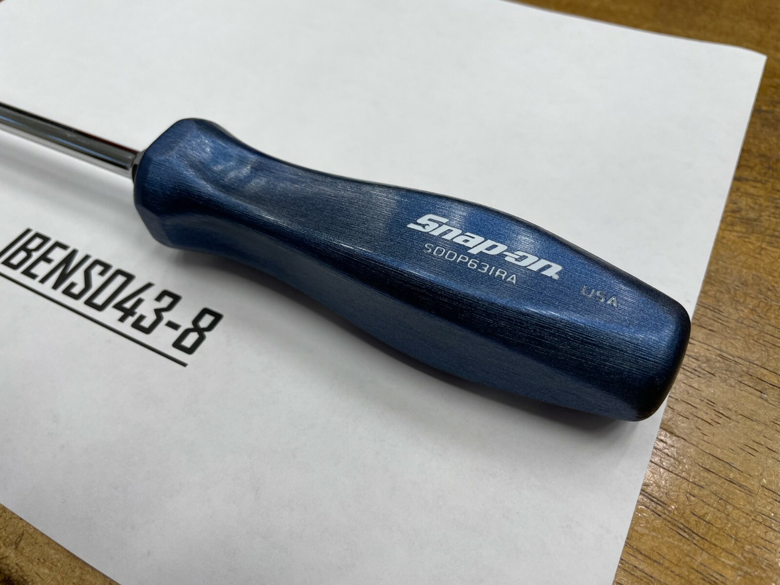 Snap-on Tools USA NEW POWER BLUE #3 Phillips Hard Handle Screwdriver SDDP63IRAMB