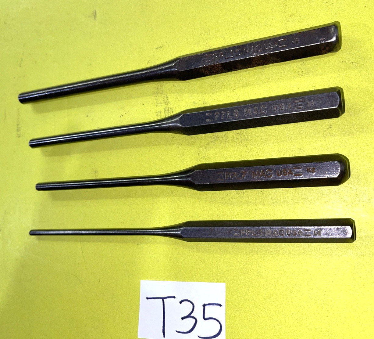 MAC TOOLS 4 PIECE LONG PIN PUNCH 5/32-5/16 SET FREE SHIPPING IN THE US