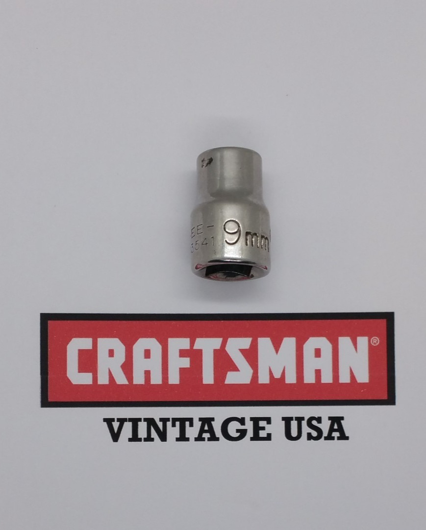 Vintage Craftsman 3/8″ Drive 9MM 6 Point Shallow Socket EE 43541 USA