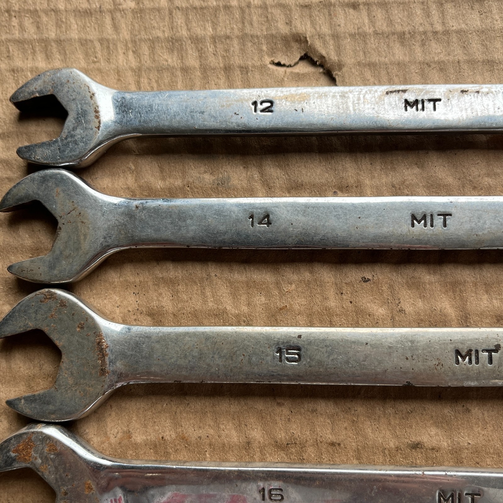 MIT Combination Wrench 6 pc Set 12mm-21mm Metric Tool Set 12 pt