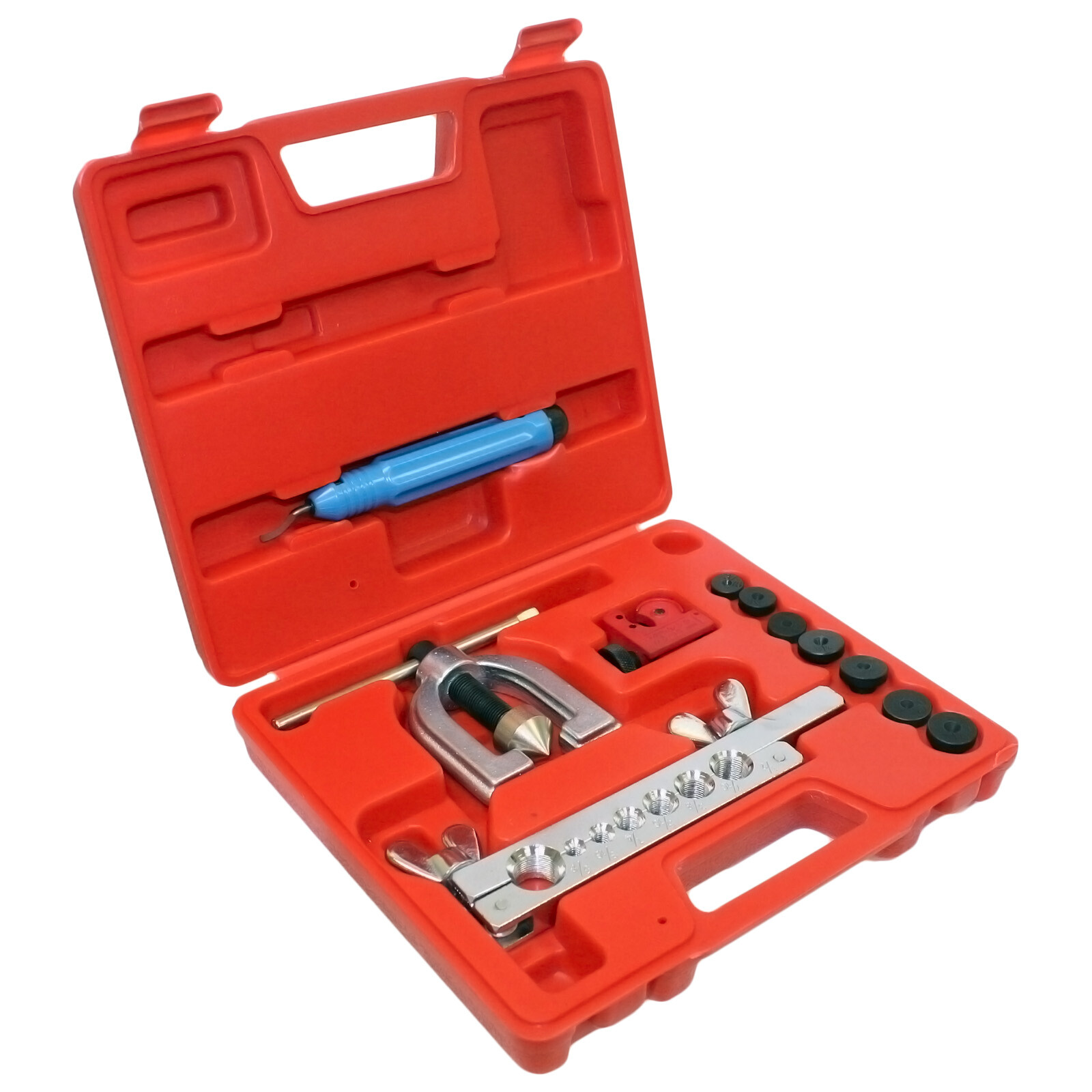 HVAC Flaring Copper Line Tubing 1/4″ 3/8″ 1/2″ 5/8″ & Double Brake Line Tool Kit