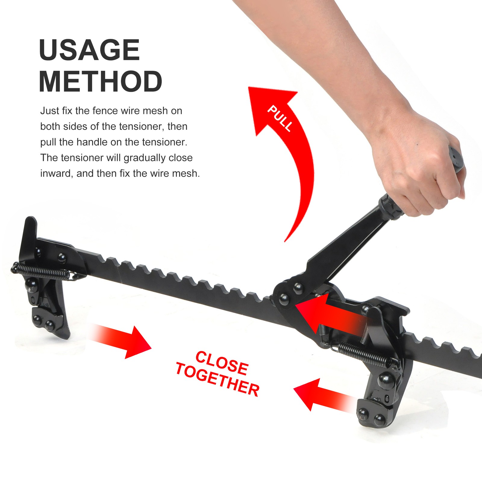 33″ Steel Fence Barb Wire Stretcher Tool – Fence Stretcher All-Purpose Splicer