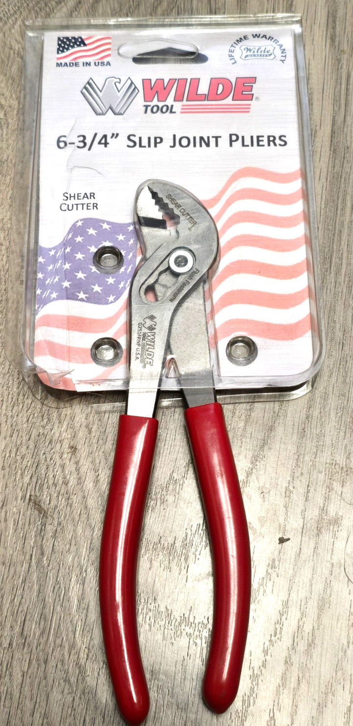WILDE Tools USA G251FP.NP-CC 6-3/4″ Flush Fastener Angle Nose Slip Joint Pliers