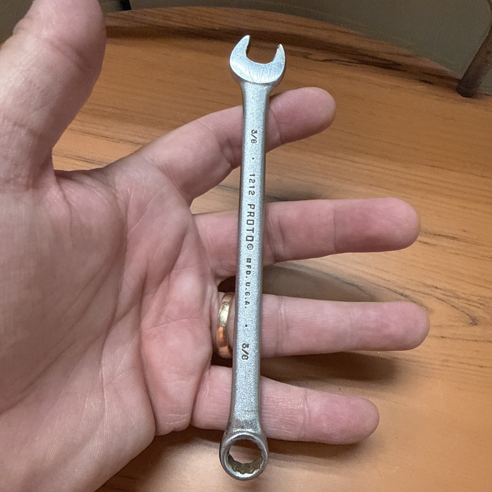 Proto Professional 3/8″ Combination Combo Wrench 1212 Open-Ended Box End