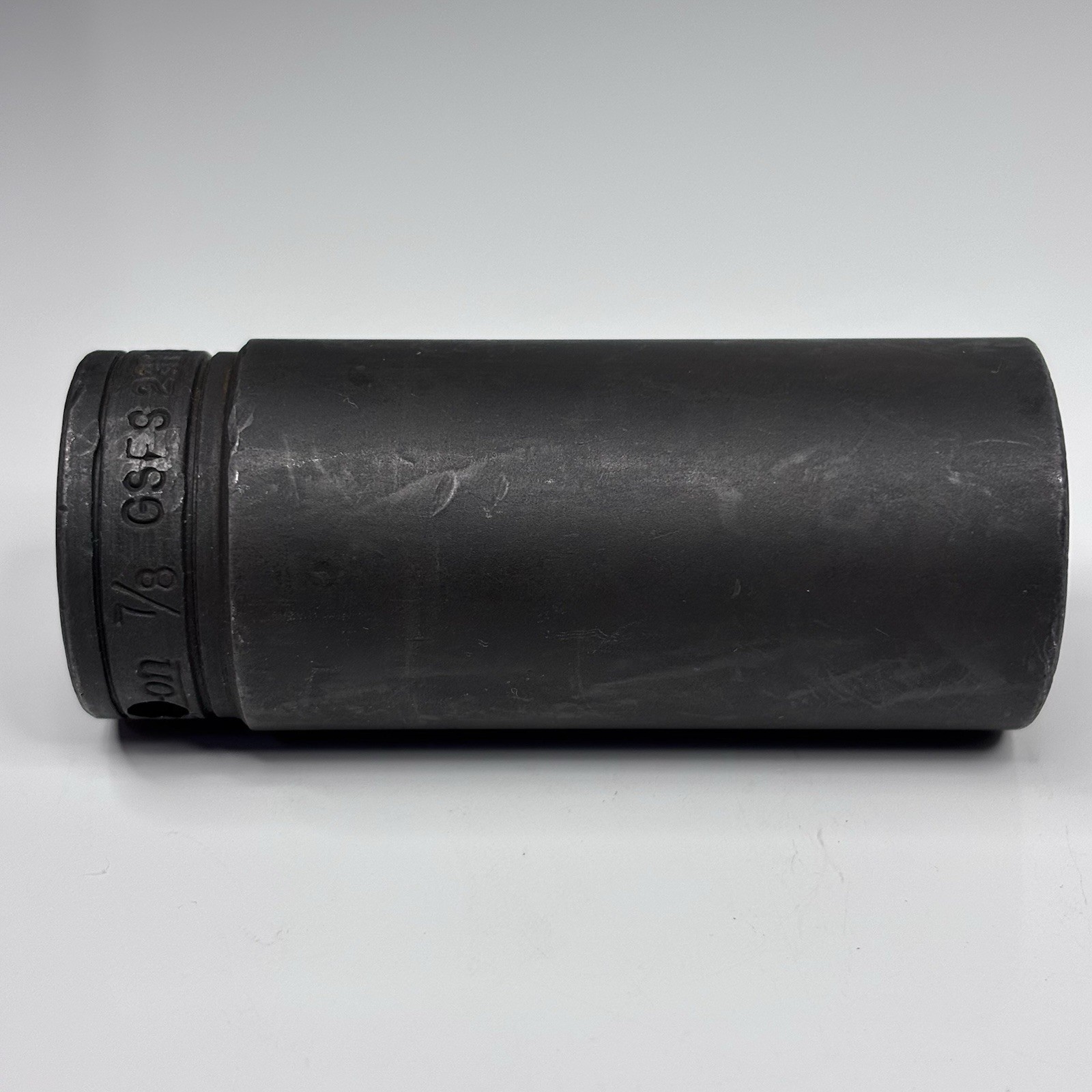 Snap On Tools GSFS281 3/8 Dr 6Pt SAE 7/8 Flank Dr Black Industrial Deep Socket