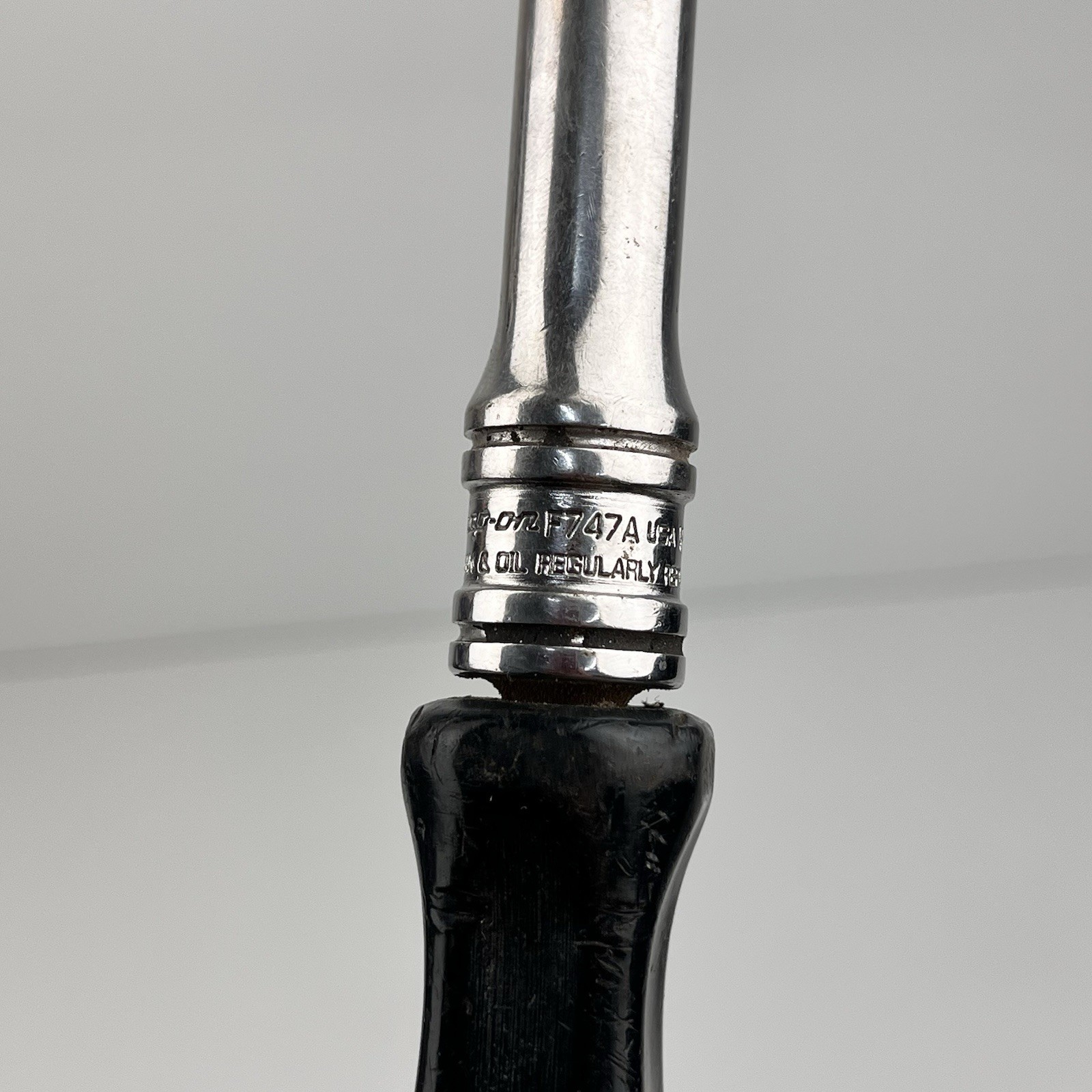 Snap On Tools 3/8″ Drive Swivel Head Roto Ratchet F747A Black Hard Handle