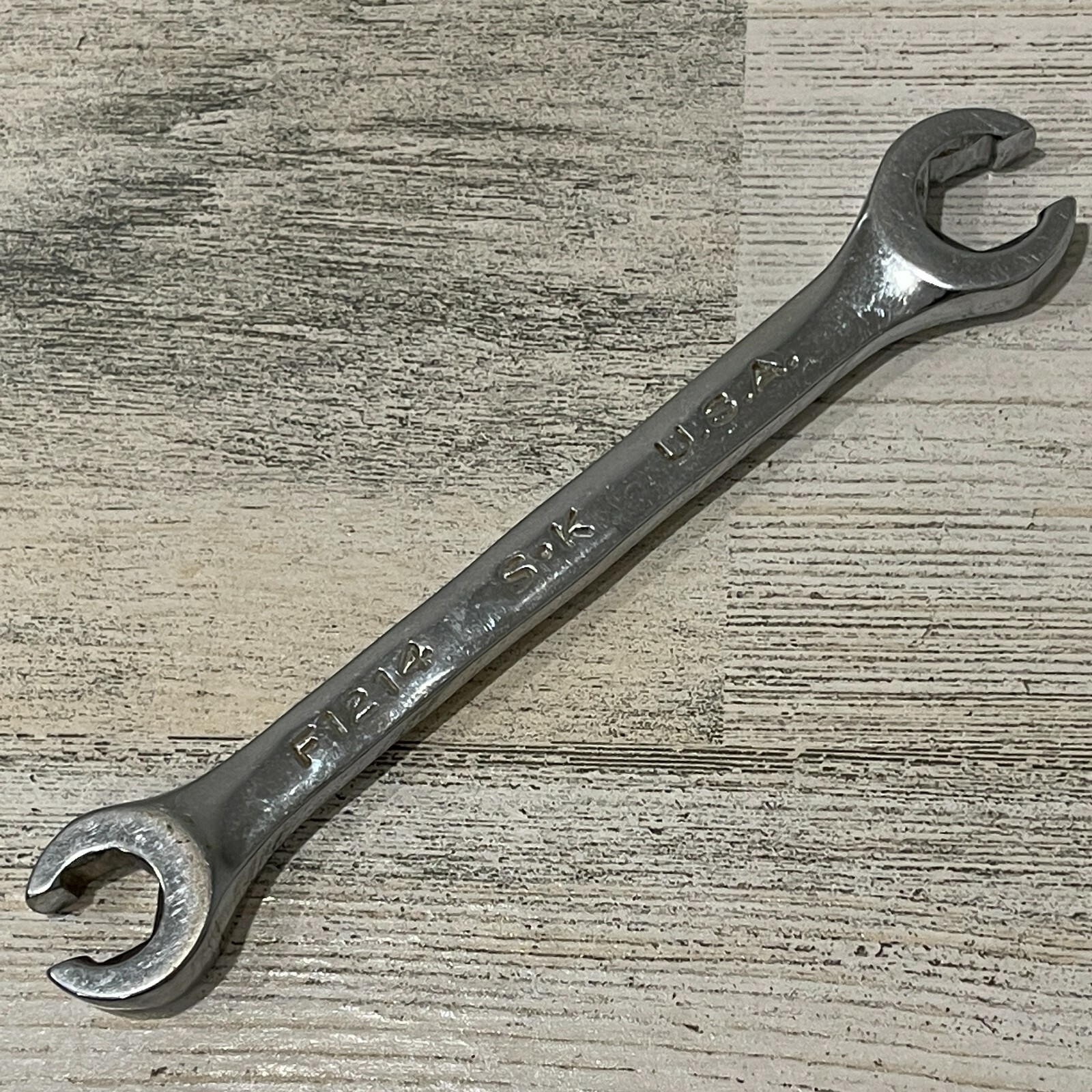 SK USA 3/8″ x 7/16″ Open End Flare Nut Wrench F1214