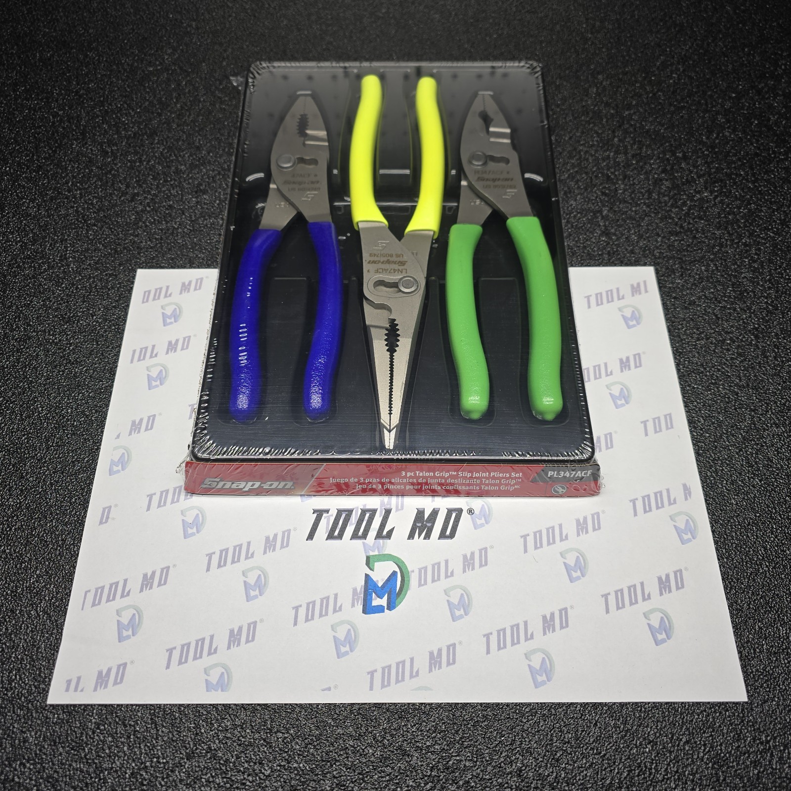 Snap-on Tools USA NEW Assorted Color Slip Joint Pliers Set PL347ACF