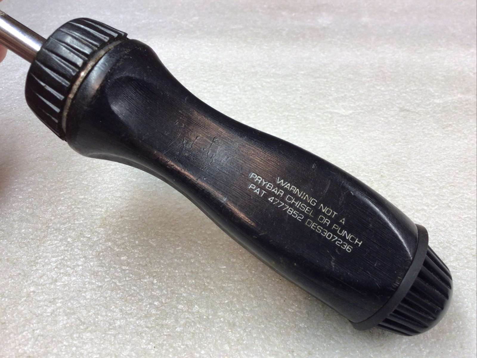 Snap On TMR4 – 1/4″ Square Drive, Ratcheting, 9” Black Hard Handled Driver-USA
