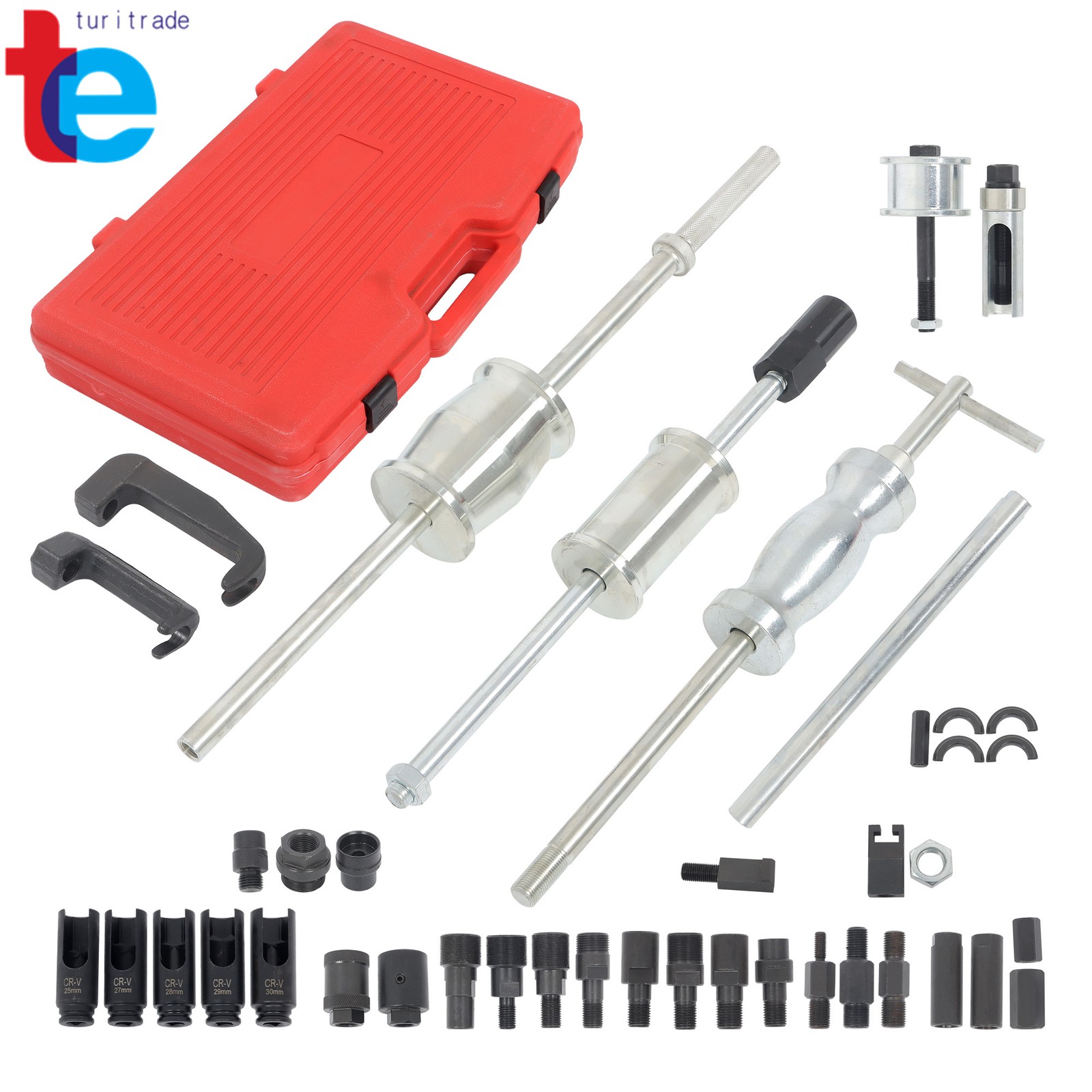 Auto Truck Diesel Injector Extractor Slide Hammer Puller Adapter Tool Kit 40PC