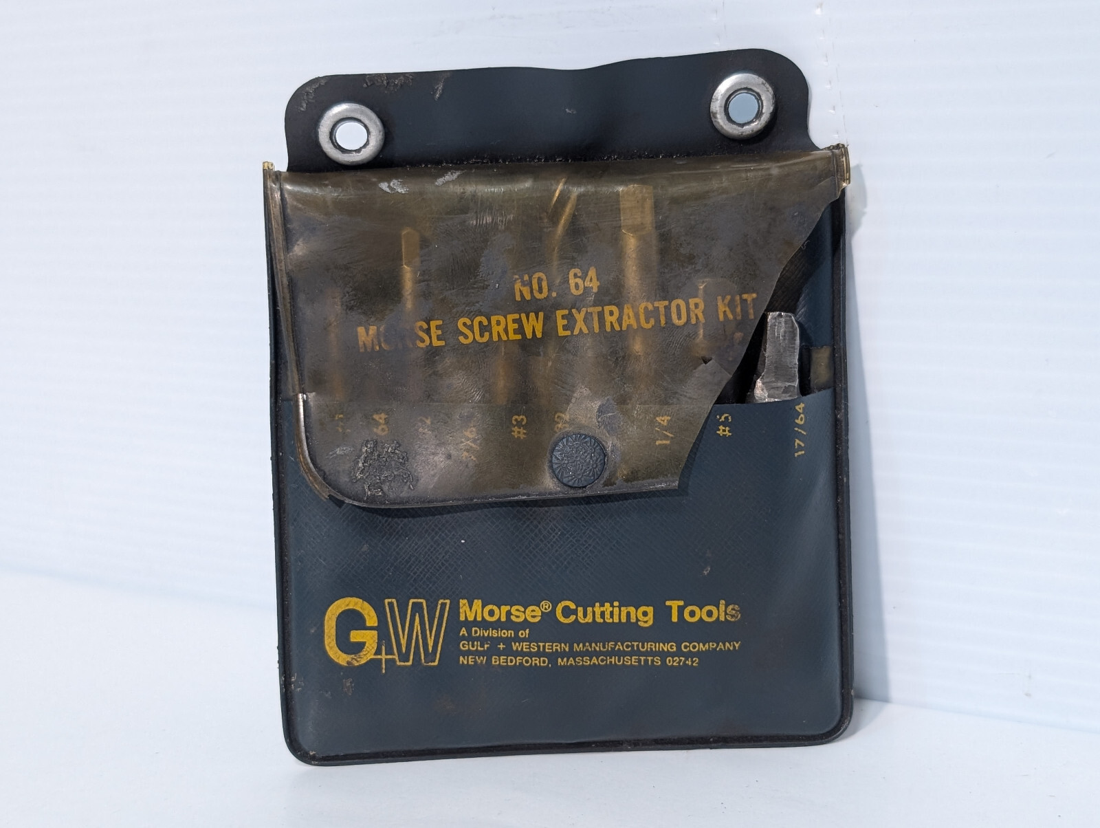 Morse Cutting Tools No.64 Screw Extractor Kit, Gulf + Western, Organizer Case