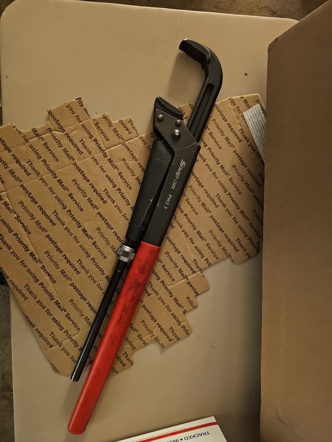 Snap-on Tools RED 21-1/2″ Soft Grip Adjustable Plier Wrench PWZ3A