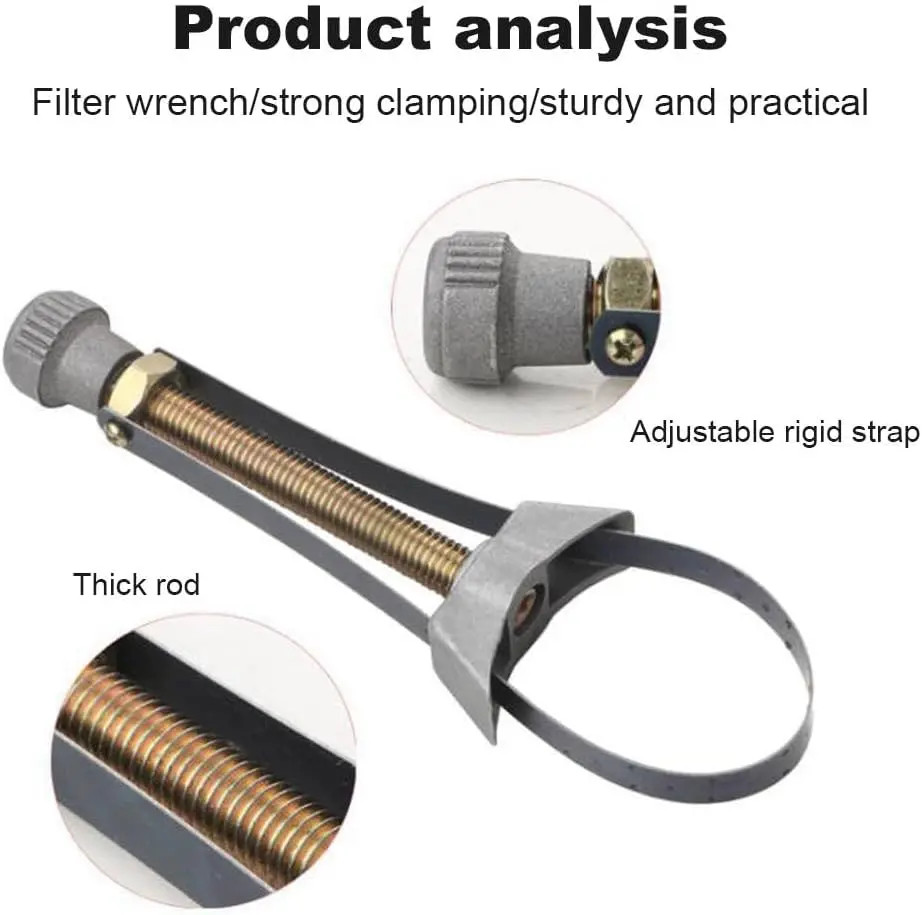 Adjustable Heavy Duty Oil Filter Wrench for Car Motorcycle Truck