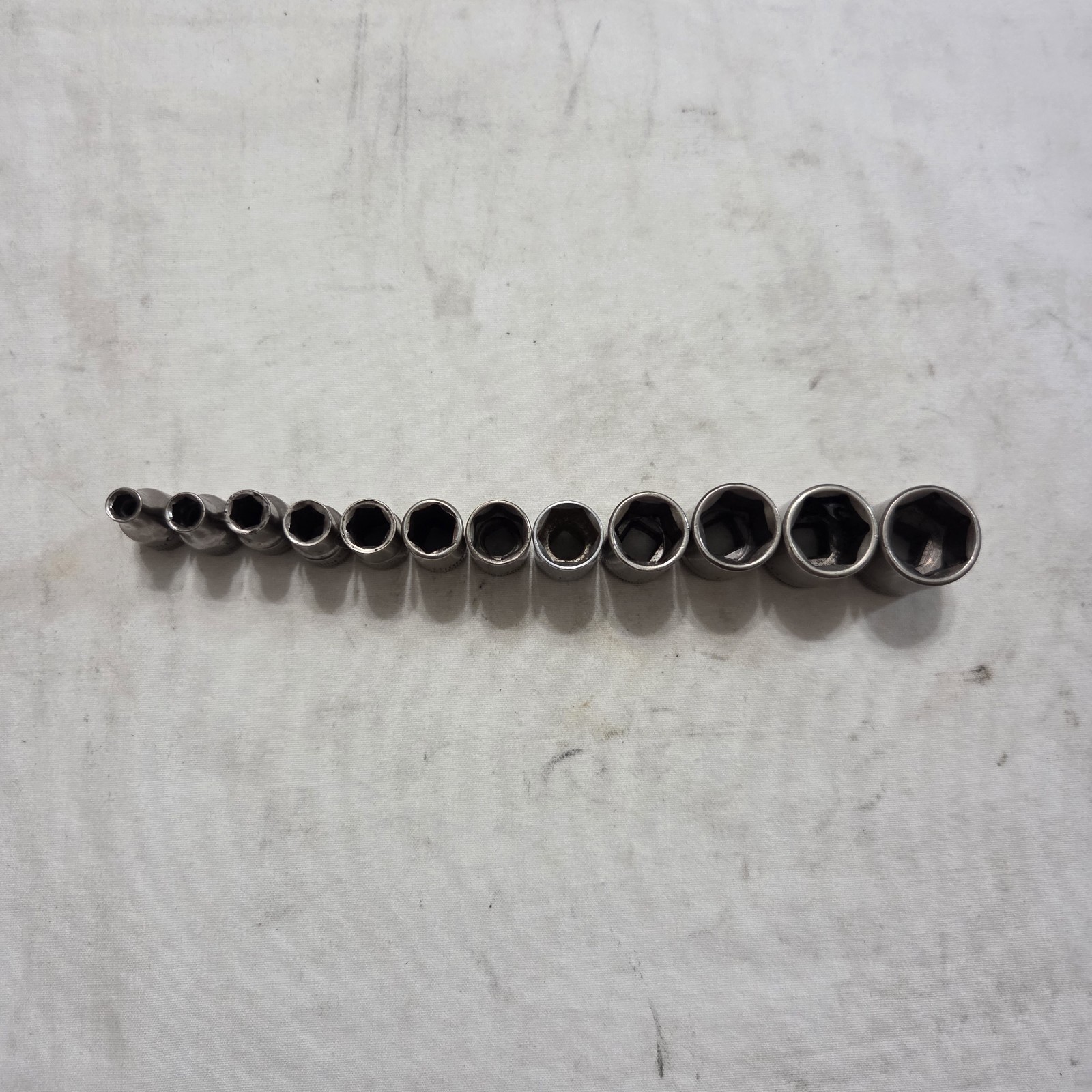 Craftsman 11pc Metric 4mm-14mm 6Pt Shallow Socket Set 1/4″ Drive G2,V Series USA