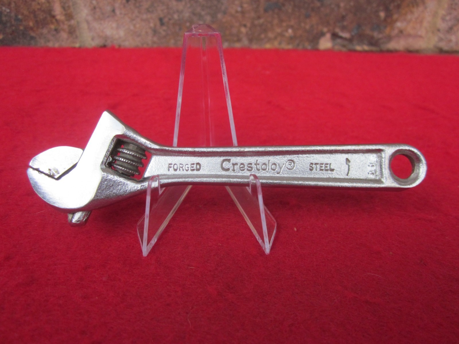 Vintage Crescent 4″ Adjustable Wrench Forged Steel Crestoloy Made in USA NICE