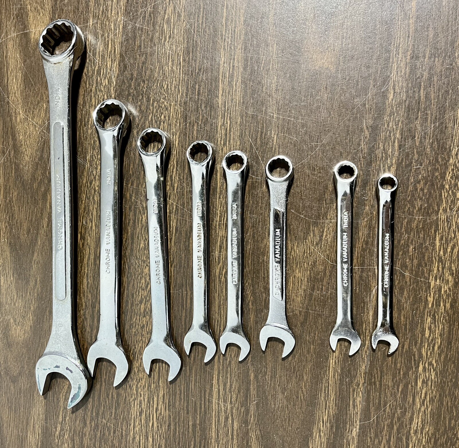 Pittsburg Vtg. Combination Metric & SAE Wrenches 12pt. Forged Steel India
