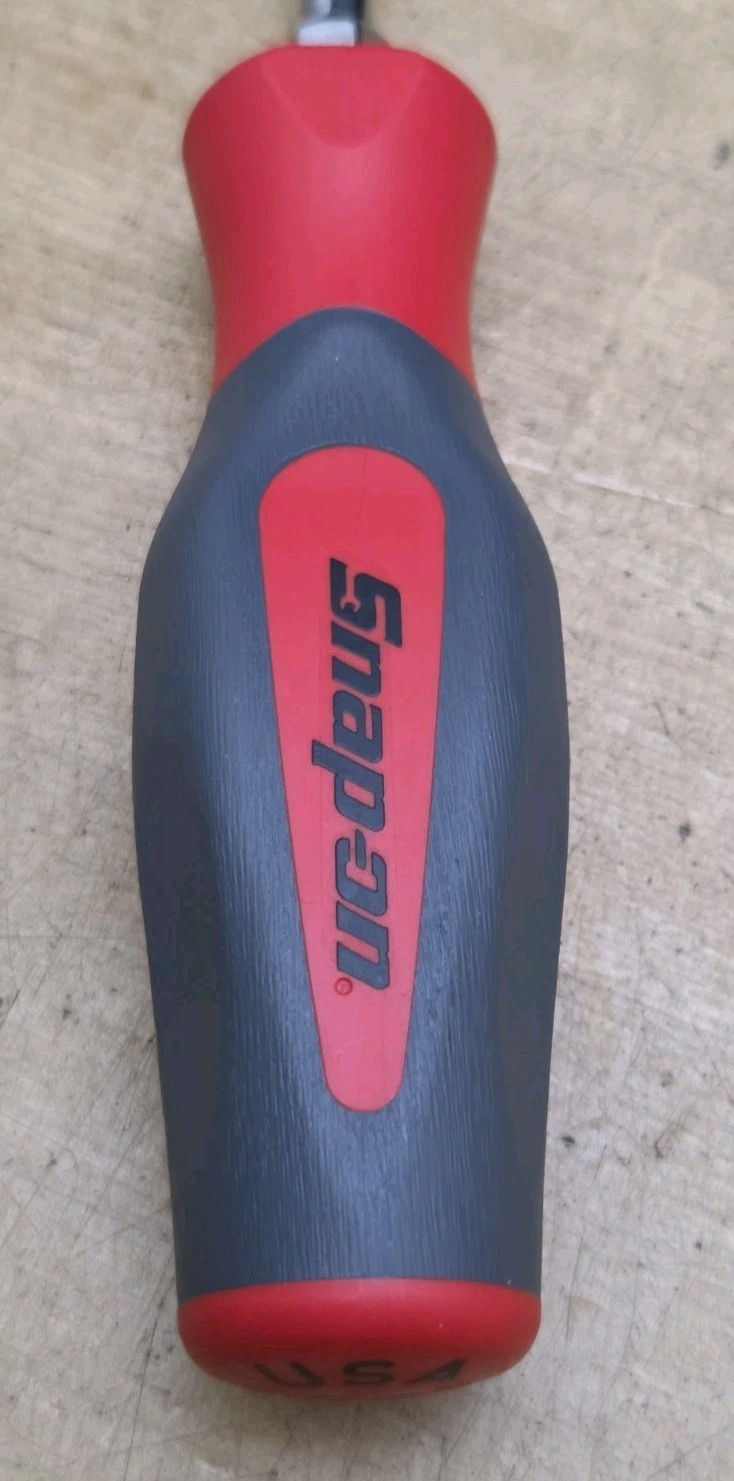 New Snap On SHD6 – 5/16″ Wide Flat Tip X 6″ Long Blade Hard Handle Screwdriver