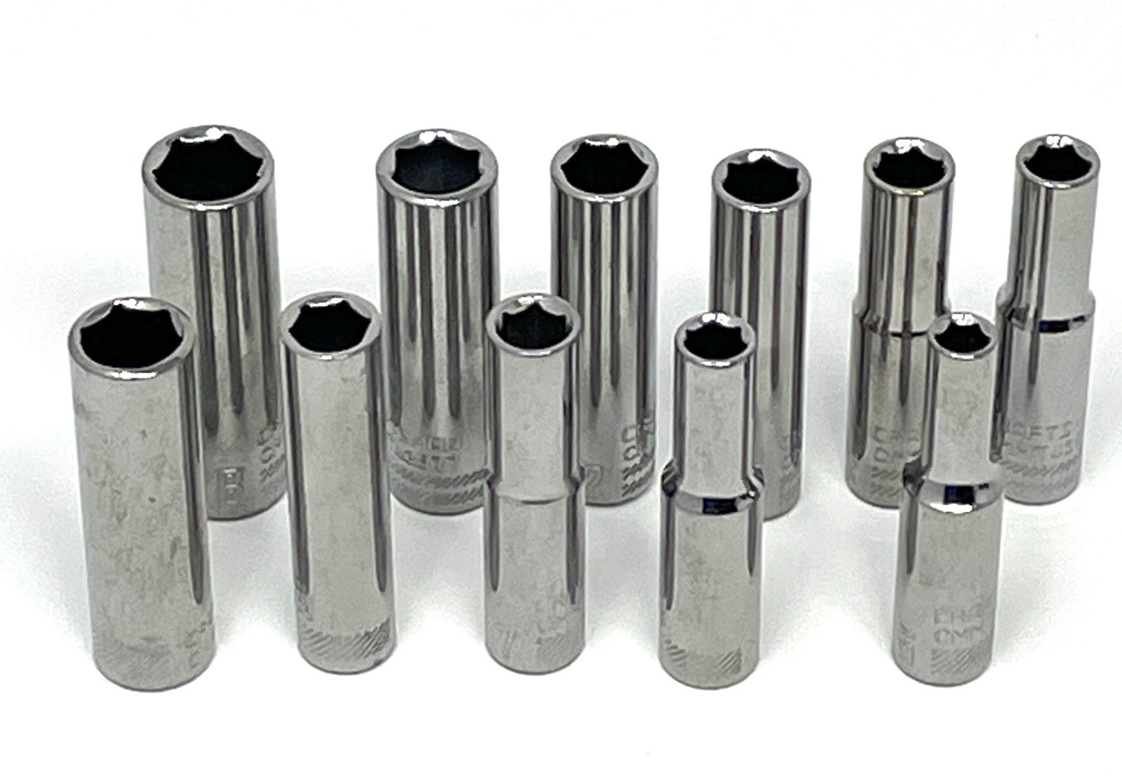 CRAFTSMAN 1/4” 6 Point Deep Socket Set Standard (SAE) & Metric 11 Pieces