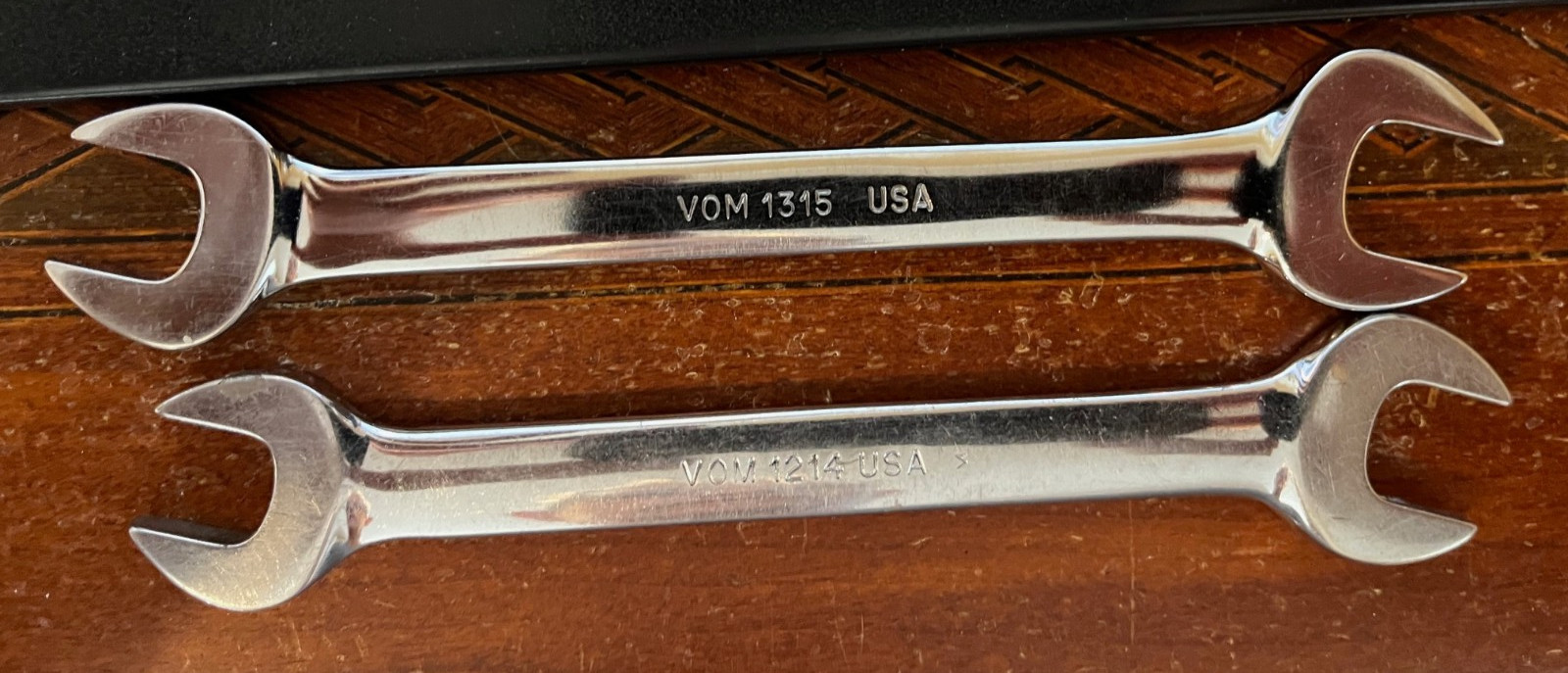 Vintage Snap-on Underline Metric Open End Wrench Set VOM 806 8mm-19mm 6 Pieces