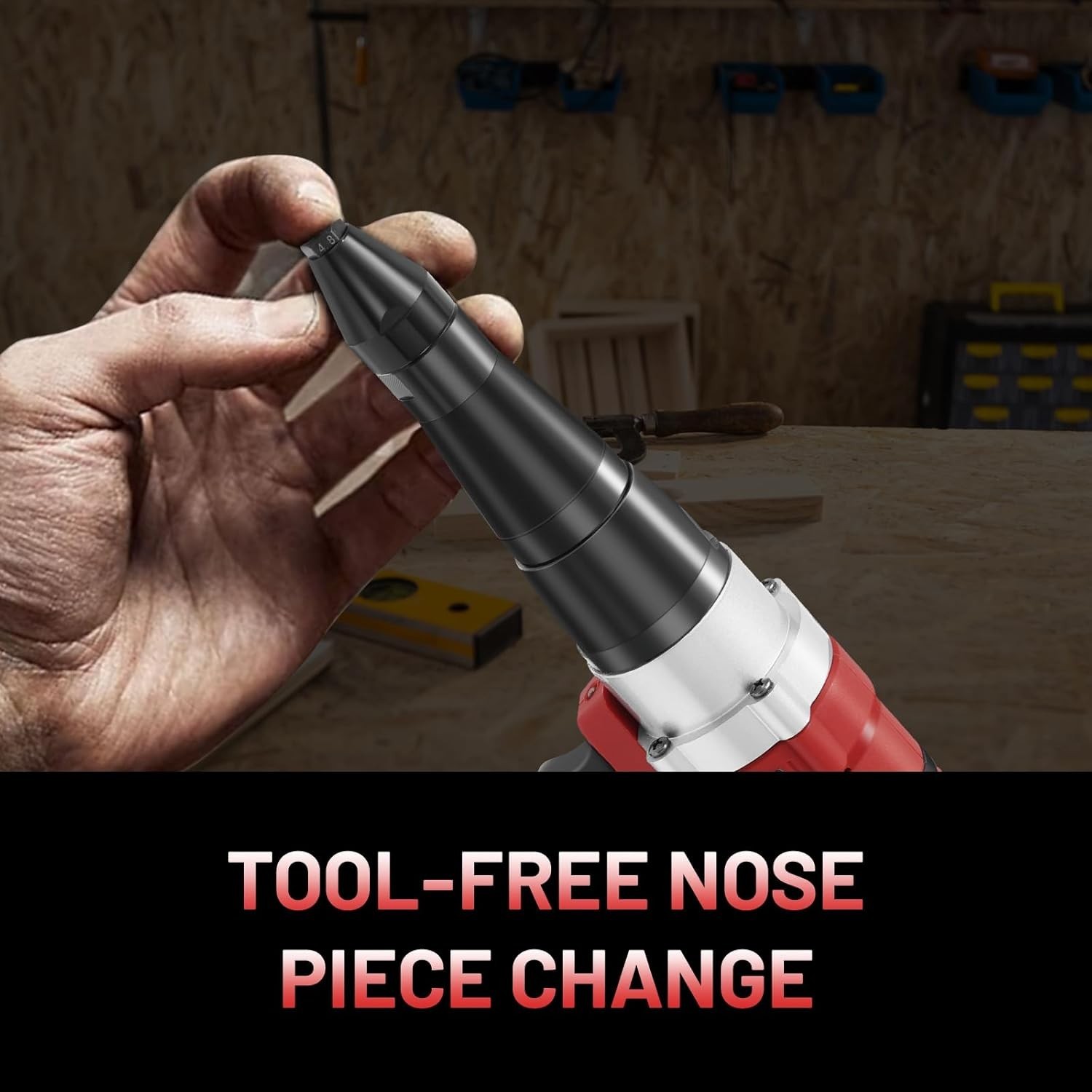 Cordless Rivet Gun Brushless Electric 1/8 5/32 3/16 LED Milwaukee Tool Battery