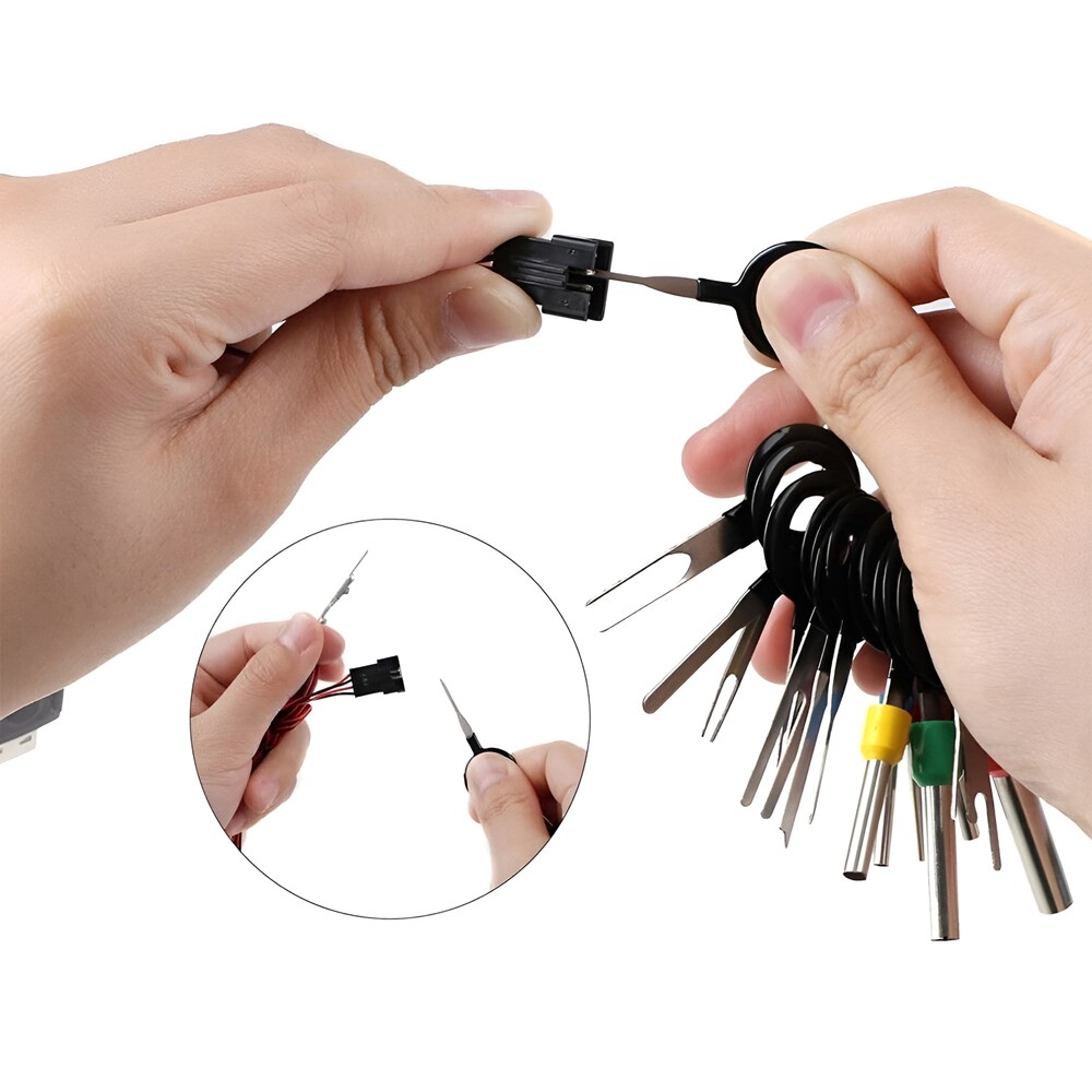 41PCS Wire Terminal Removal Tool Car Electrical Wiring Crimp Connector Pin Key